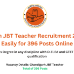 Chandigarh JBT Teacher Recruitment 2024: Apply Easily for 396 Posts Online