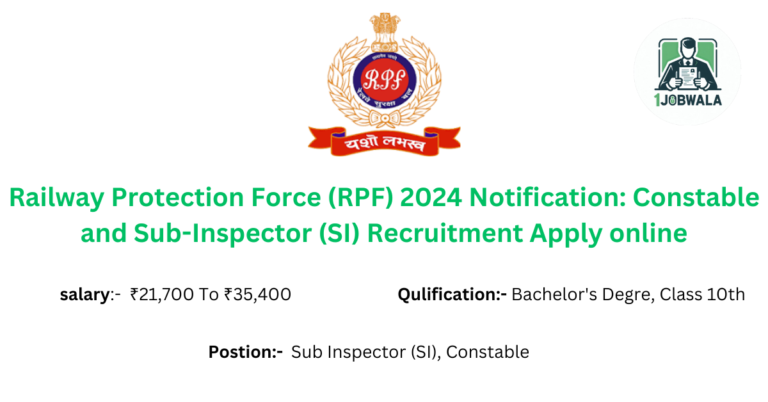 Read more about the article Railway Protection Force (RPF) 2024 Notification: Constable and Sub-Inspector (SI) Recruitment Apply online