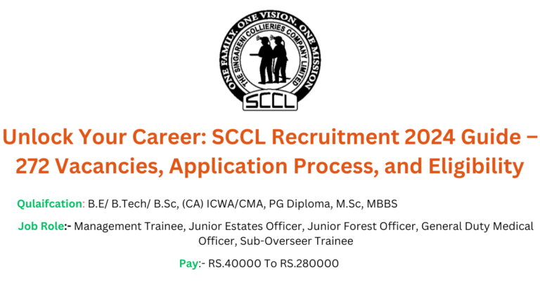 Read more about the article Unlock Your Career: SCCL Recruitment 2024 Guide – 272 Vacancies, Application Process, and Eligibility