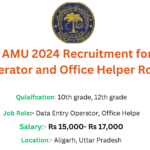 Apply Now: AMU 2024 Recruitment for Data Entry Operator and Office Helper Roles
