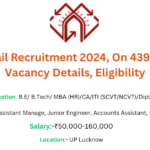 UP Metro Rail Recruitment 2024, On 439 post, Check Vacancy Details, Eligibility