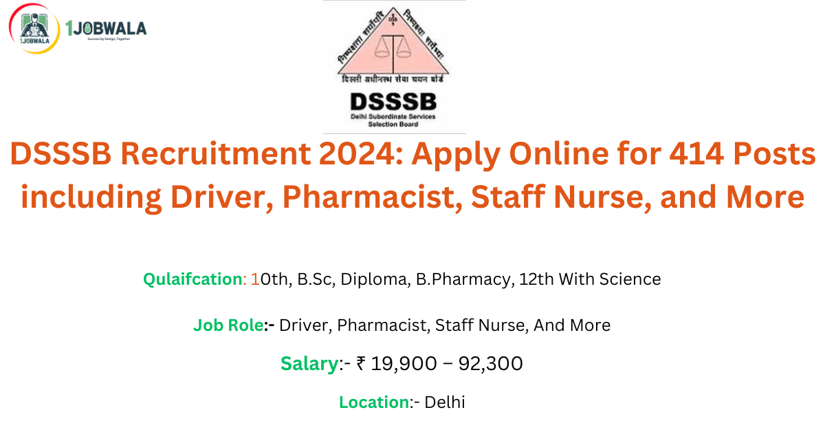 DSSSB Recruitment 2024