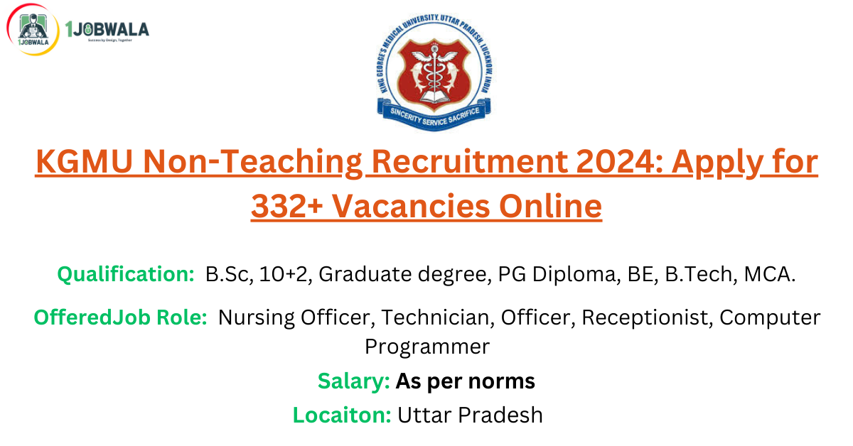 KGMU Non-Teaching Recruitment 2024